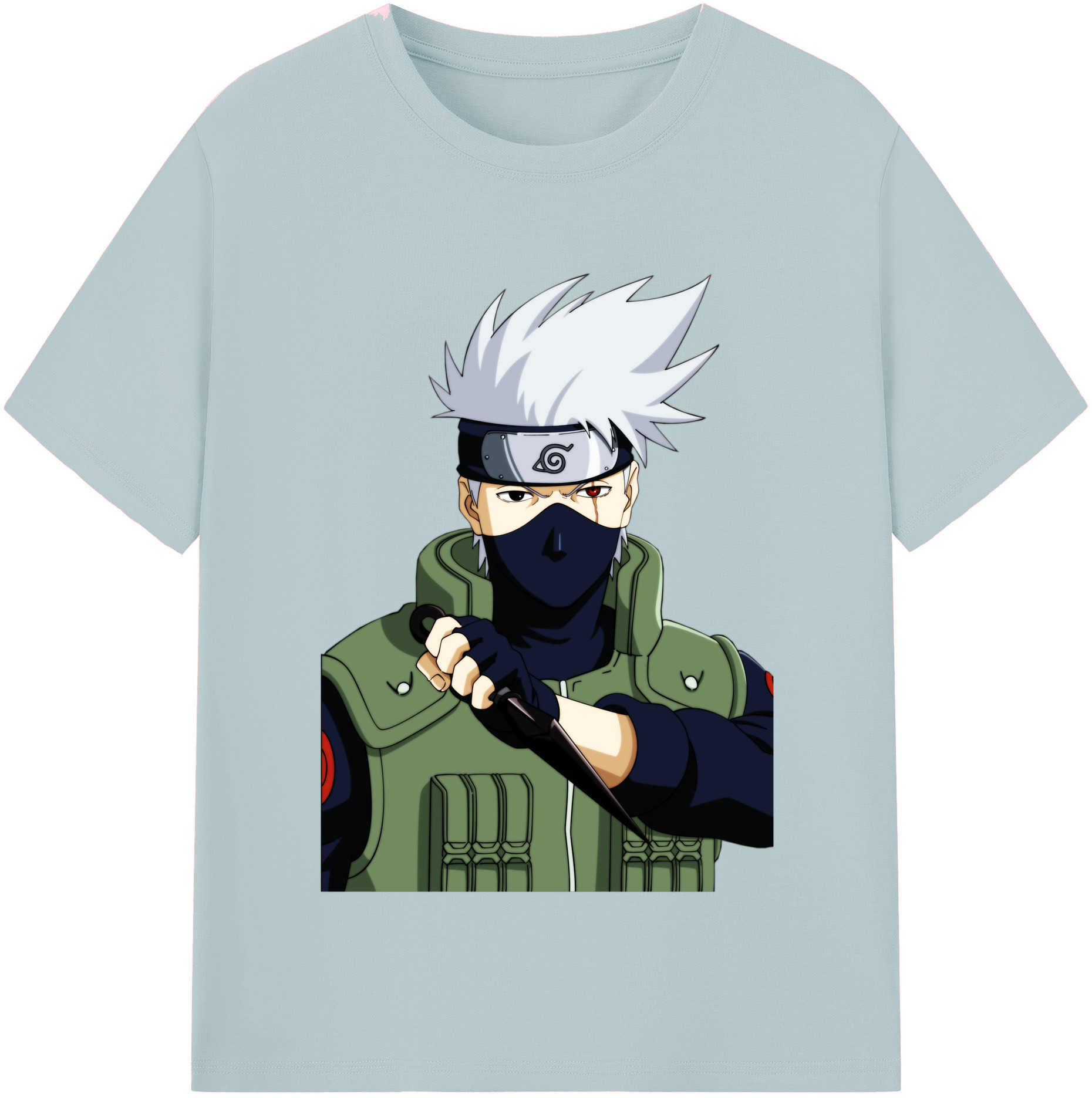 （画像用） NARUTO -ナルト- はたけ カカシ Hatake Kakashi 綿100％半袖Tシャツ（フロントプリント）